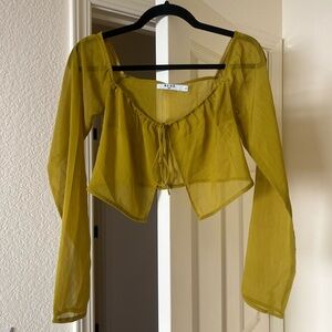 Na-KD Tie Front Cardigan Top